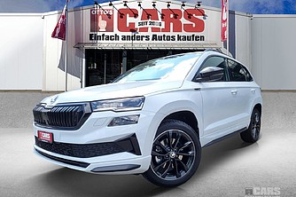 SKODA, Karoq 1.5 TSI ACT SportLine DSG, Moon Weiss met., Geländewagen/SUV, Mech.-Aut. 7-Gang, 150 PS