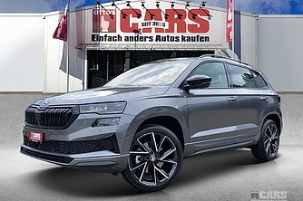 SKODA, Karoq 2.0 TSI SportLine 4x4 DSG, Steel Grau, Geländewagen/SUV, Mech.-Aut. 7-Gang, 190 PS