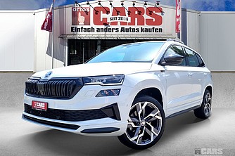 SKODA, Karoq 1.5 TSI SportLine DSG, Moon Weiss met., Geländewagen/SUV, Mech.-Aut. 7-Gang, 150 PS